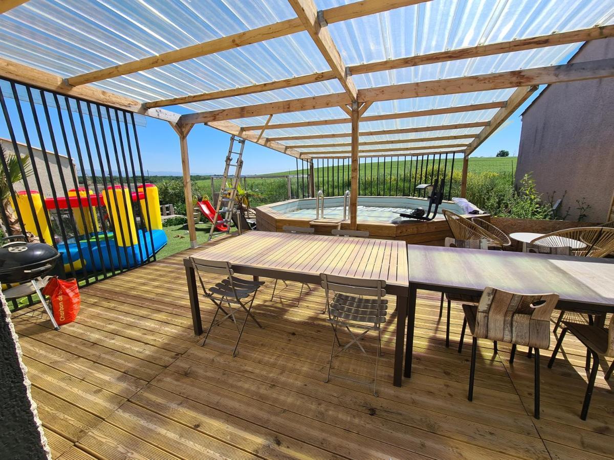 Villa Avec Piscine Sans Vis-A-Vis Caux-et-Sauzens Eksteriør bilde